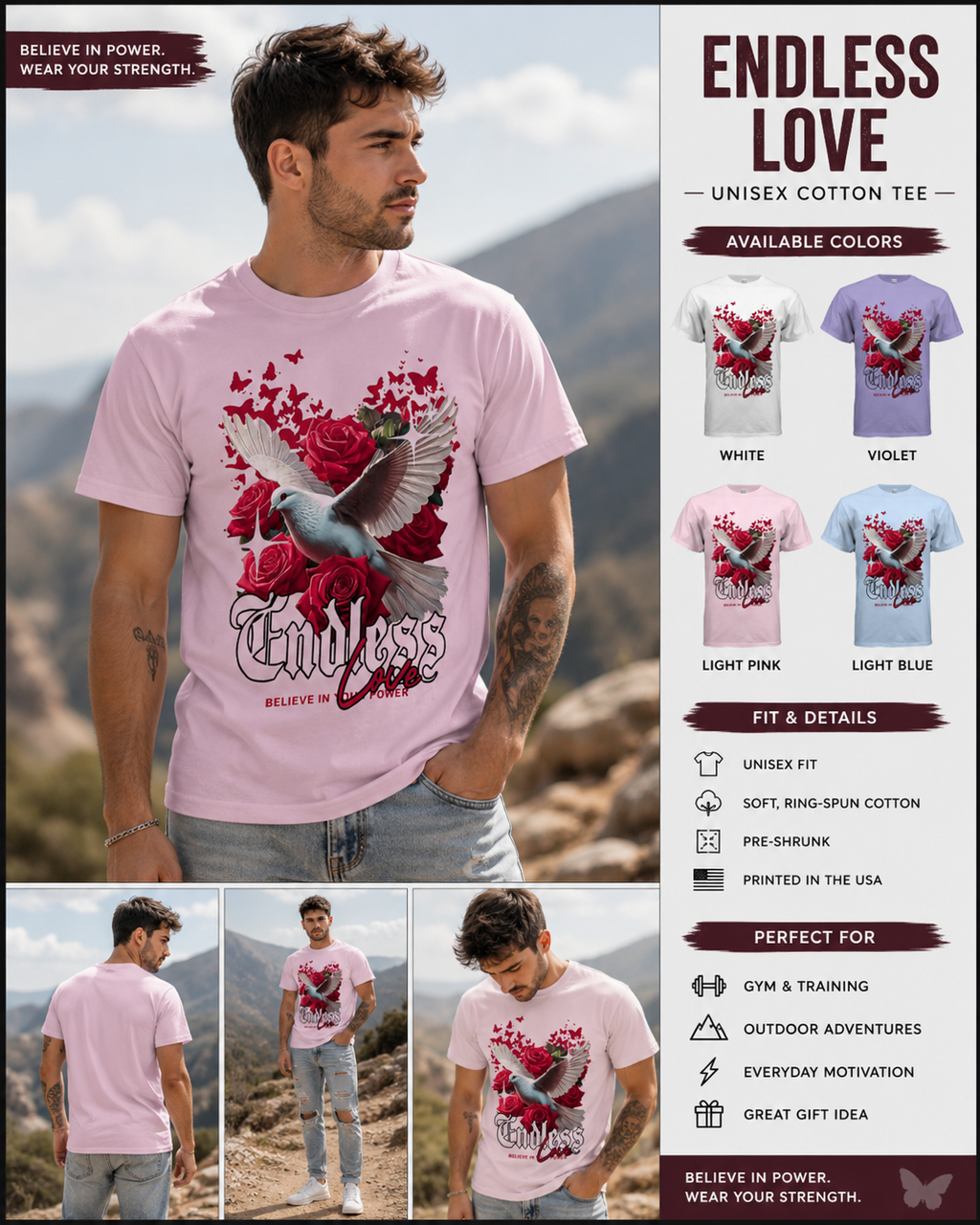 Endless Love Dove Graphic Tee