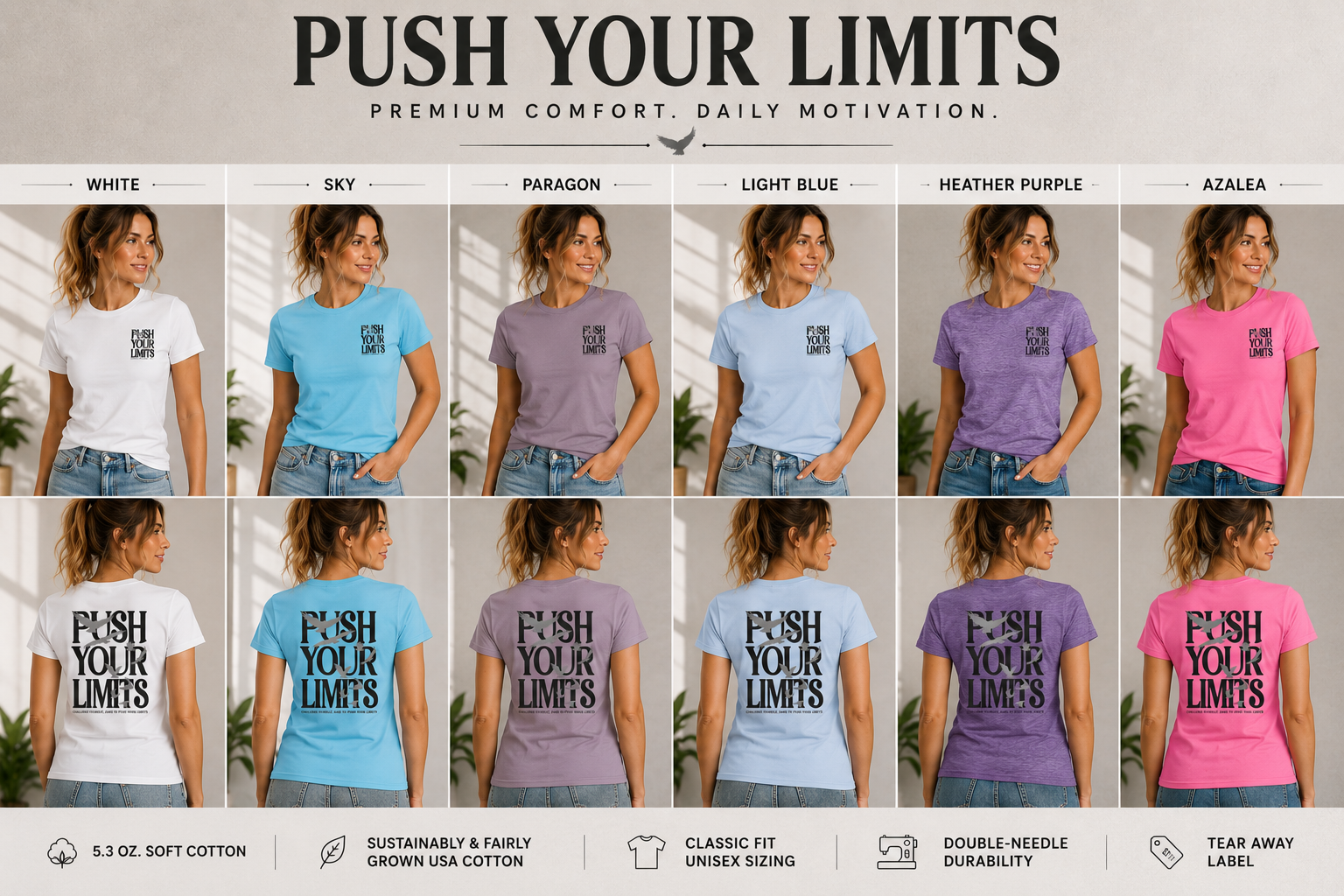 PUSH YOUR LIMITS Softstyle Fitted T-Shirt