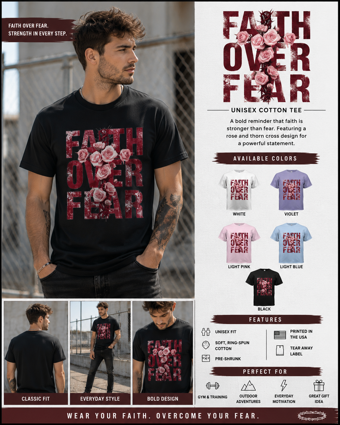 Faith Over Fear Graphic T-Shirt